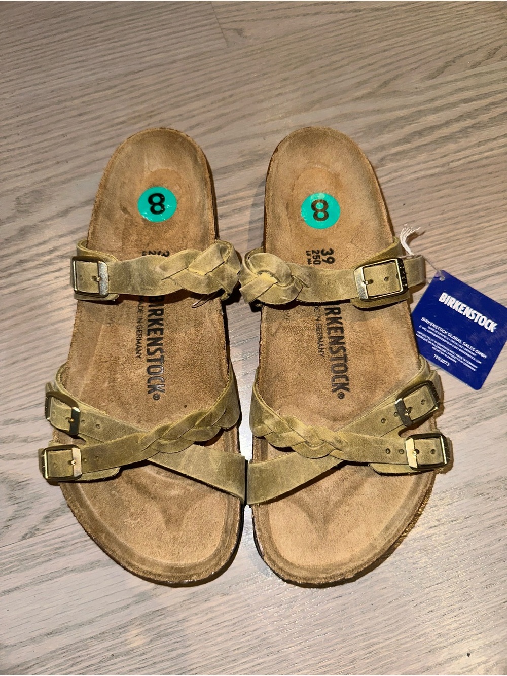 🌿 Birkenstock Braided Strap Suede Sandals – Size 39 / US 8 🌿